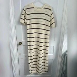Masscob long striped knit dress Size M